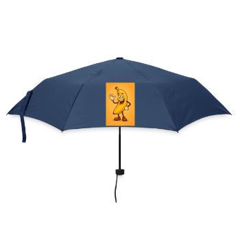 Live Banana Mascot - Umbrella (small) - navy - Front