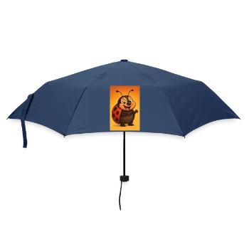 Laughing ladybug at sunset - Umbrella (small) - navy - Front