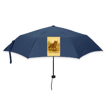 Freiheitsfuchs im Sepia-Stil - Regenschirm (klein) - Navy - Vorne