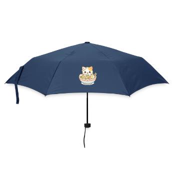 Kawaii Katze Ramen Nudeln Anime - Regenschirm (klein) - Navy - Vorne
