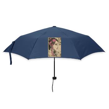 Neon-Circuit-Erbin - Regenschirm (klein) - Navy - Vorne