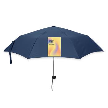 Wer tanzt hat kein Geld zum Saufen - Regenschirm (klein) - Navy - Vorne