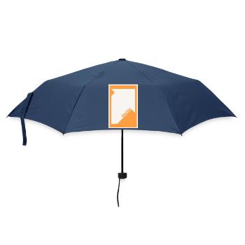 Direction Poster Orange – Modern Graphic - Umbrella (small) - navy - Front