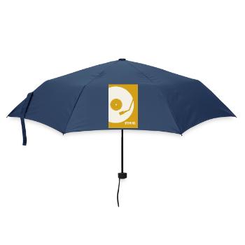 Spin Me Vinyl Turntable Retro Music Design - Umbrella (small) - navy - Front