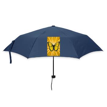 Schmetterling - Regenschirm (klein) - Navy - Vorne