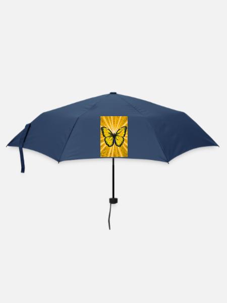 Schmetterling - Regenschirm (klein) - Navy