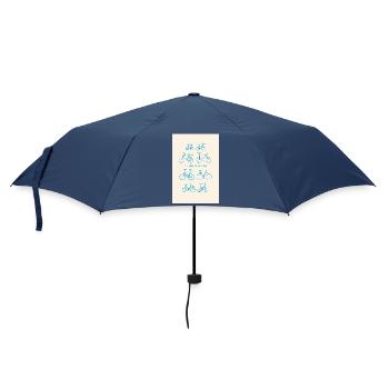 Alle Fahrräder sind schön | All Bikes are Beatiful - Regenschirm (klein) - Navy - Vorne