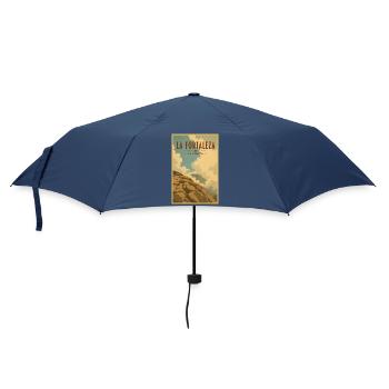 La Fortaleza La Gomera Travel Poster - Regenschirm (klein) - Navy - Vorne