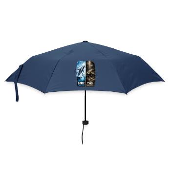 Même océan. Deux futurs. – Baleine à bosse - Parapluie standard - marine - Devant