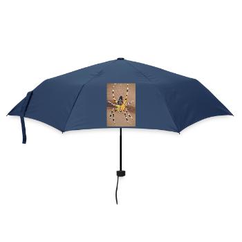 Tarantula im Spinnennetz – Majestätisches Porträt  - Regenschirm (klein) - Navy - Vorne