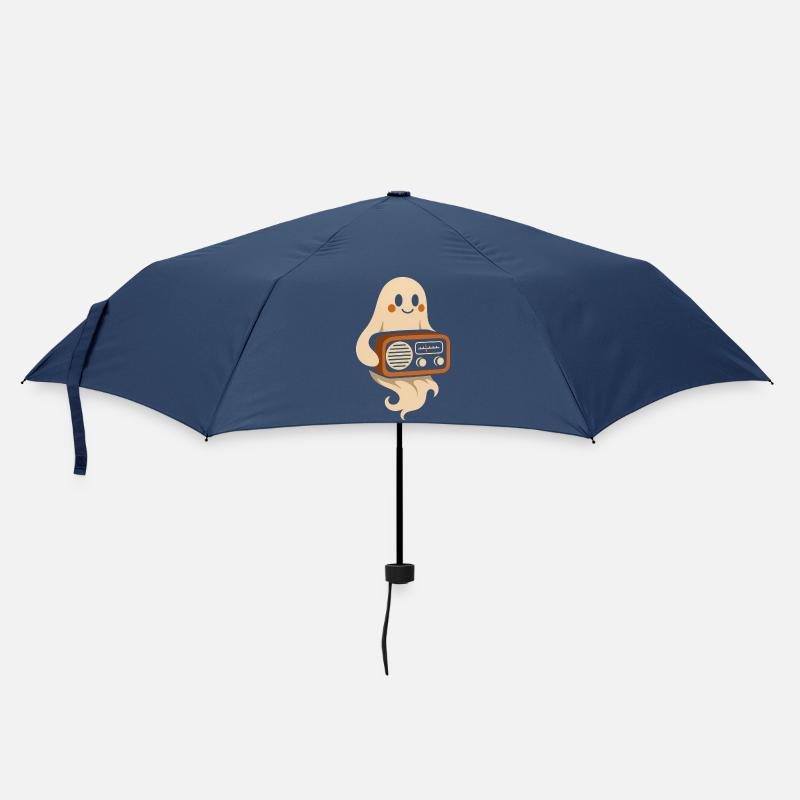 Geist mit Retroradio - Regenschirm (klein) - Navy