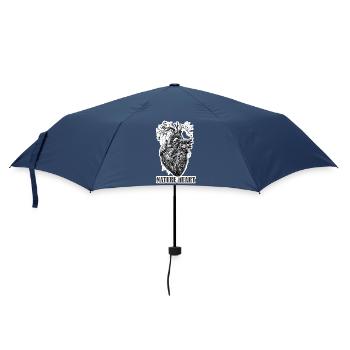 Nature Heart Herz mit Wurzel Baum - Regenschirm (klein) - Navy - Vorne
