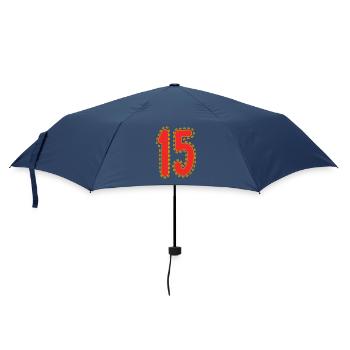15. 15 ANS. 15e ANNIVERSAIRE. ANNIVERSAIRE 15 ANS. - Parapluie standard - marine - Devant