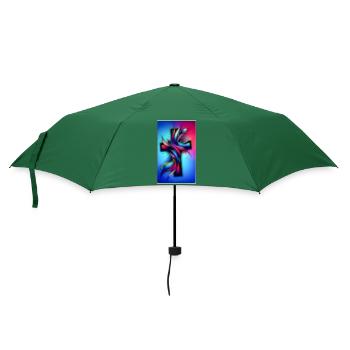 Cross colorful - Umbrella (small) - bottlegreen - Front
