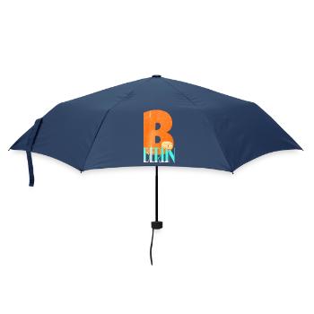 Retro Design B Berlin - Regenschirm (klein) - Navy - Vorne