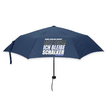 Mir Egal ich bleibe Schalker | Schalke Geschenk - Regenschirm (klein) - Navy - Vorne