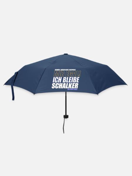 Mir Egal ich bleibe Schalker | Schalke Geschenk - Regenschirm (klein) - Navy