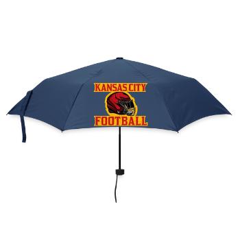 Kansas City Football Helmet Design - Umbrella (small) - navy - Front