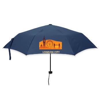 London City Silhouette - Regenschirm (klein) - Navy - Vorne