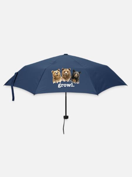 Bären knurren Lustiges Bärenliebhaber-Knurren - Regenschirm (klein) - Navy