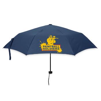 Paintball Soldiers Yellow Player Splatter Art - Regenschirm (klein) - Navy - Vorne