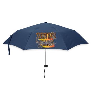 Leopard Hygienist Sunset Script - Regenschirm (klein) - Navy - Vorne