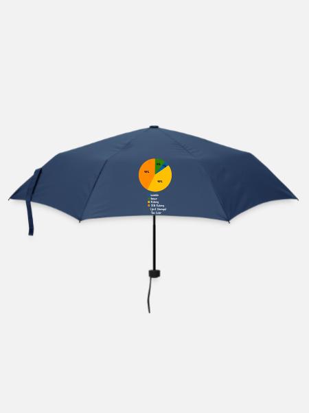 Lustiger Angelkuchendiagramm Sarkastischer Angler - Regenschirm (klein) - Navy