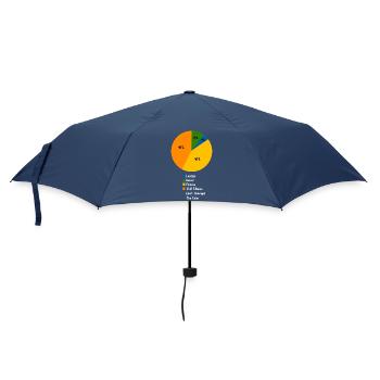 Funny Fitness Routine Pie Chart Humor - Umbrella (small) - navy - Front