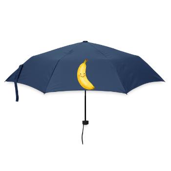Smiling Banana Kawaii Fruit Kids Baby Fruit - Umbrella (small) - navy - Front