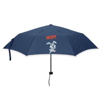 HOP ! Vecteur d’action comique Bunny Jumping - Parapluie standard - marine - Devant