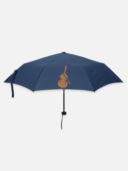 Kontrabass Bass Instrument - Regenschirm (klein) - Navy
