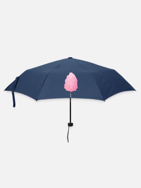 flauschige rosafarbene Zuckerwatte - Regenschirm (klein) - Navy