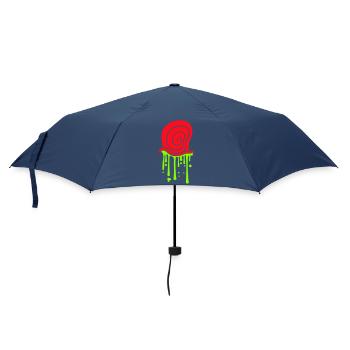 Snail shell, snail, slime, disgusting, slimy - Umbrella (small) - navy - Front
