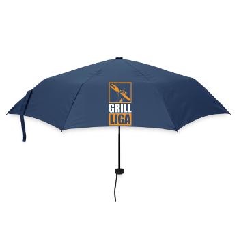 Grill Liga / Lustiges BBQ Design, Grillen - Regenschirm (klein) - Navy - Vorne