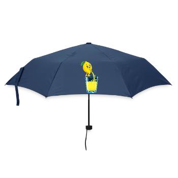 Zitronenheld Spritziges Glasbild - Regenschirm (klein) - Navy - Vorne