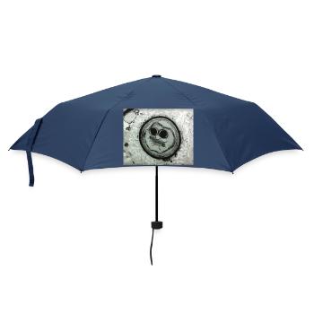 Planetengesicht mit Sonnenbrille - Regenschirm (klein) - Navy - Vorne
