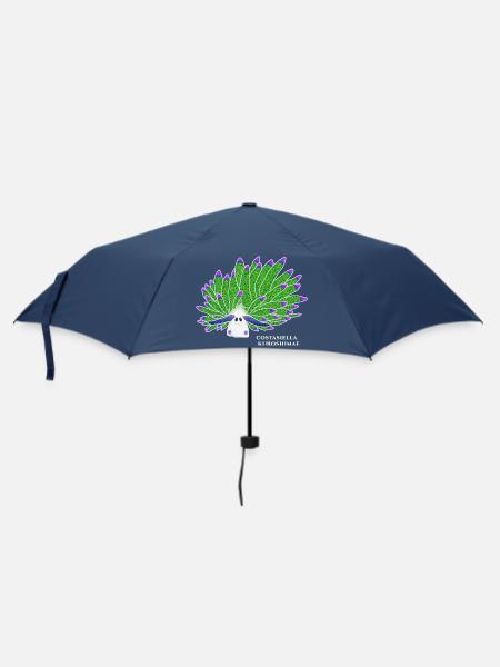 Blatt-Schaf-Schnecke, Zeichnung - Regenschirm (klein) - Navy