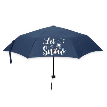 Let It Snow Pinguin - Regenschirm (klein) - Navy - Vorne