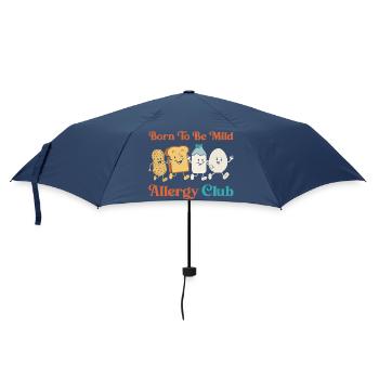 Funny Allergy Club Geboren Mild Schwaches Lebensmittelallergisch Jo - Regenschirm (klein) - Navy - Vorne