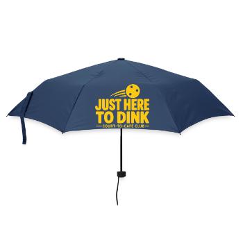 Je viens juste pour Dink Pickleball Butter Yellow Court - Parapluie standard - marine - Devant