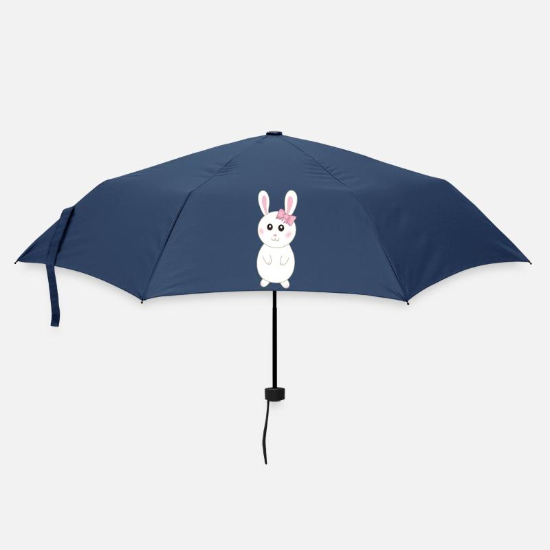 Rabbitette cute white rabbit - Umbrella (small) - navy