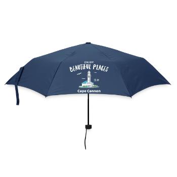 Japan, Bucht von Tokio, Leuchtturm Kannonzaki - Regenschirm (klein) - Navy - Vorne