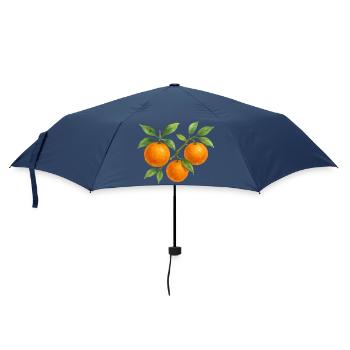 Fruity orange branch - Umbrella (small) - navy - Front