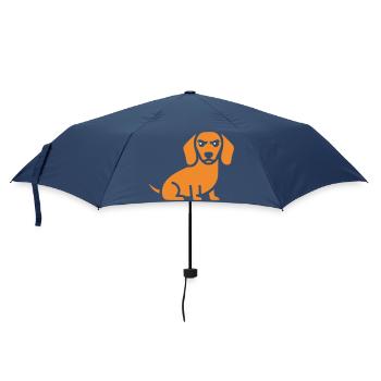 Dachshund Dog Flat Design - Umbrella (small) - navy - Front