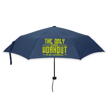 The Only Bad Workout Is No Workout - Regenschirm (klein) - Navy - Vorne