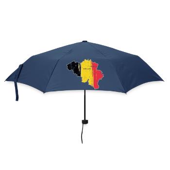 Carte de Bruxelles avec drapeau belge - Parapluie standard - marine - Devant