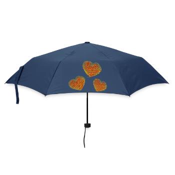 HEART. COUPLE. VALENTINE'S DAY. JUST MARRIED. Bachelorette party. - Umbrella (small) - navy - Front