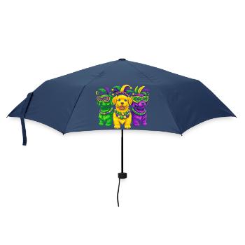 Carnival Canines: Mardi Gras Beaded Trio - Regenschirm (klein) - Navy - Vorne