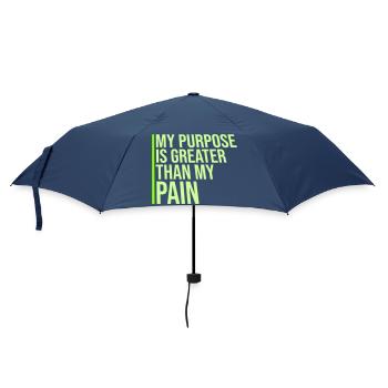 Mon but est plus grand que ma douleur, ce qui signifie le logo des guillemets - Parapluie standard - marine - Devant