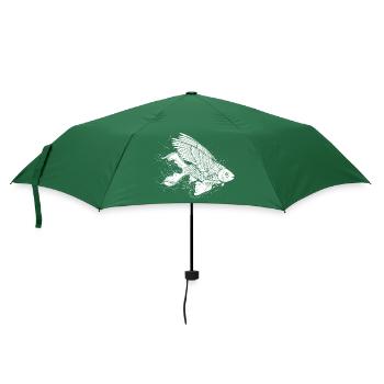 Imaginative fish with wings - Umbrella (small) - bottlegreen - Front